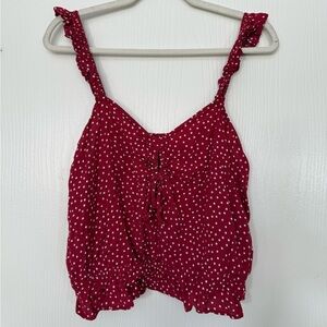 Express Burgundy Polka Dot Camisole